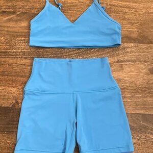 Aritzia BUTTER shorts & bra set small